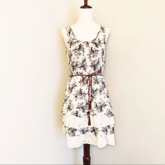 Blue Bird | Anthropologie layered floral dress - Picture 1 of 8